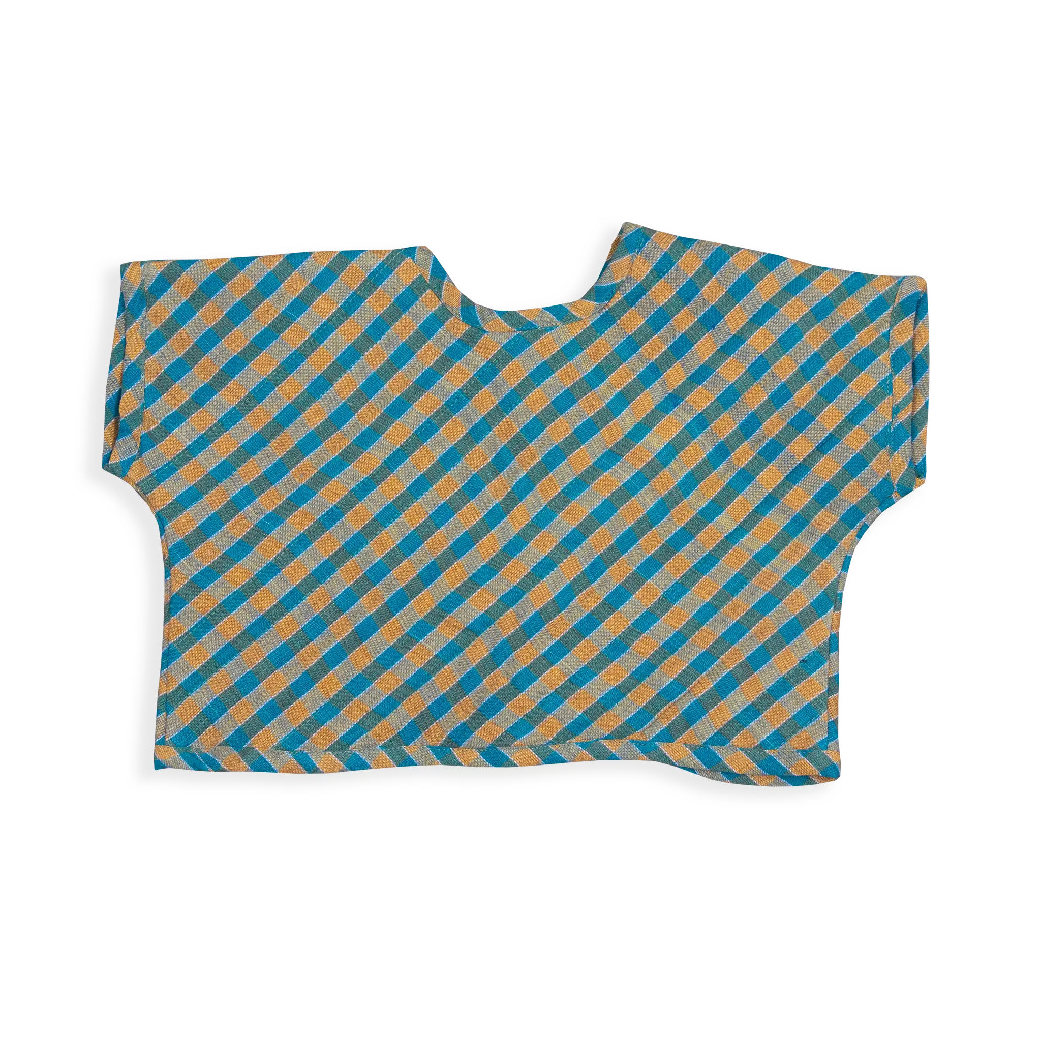 Embrace the cozy and traditional feel with this Gingham pattern top. The wrap style adds a touch of cheer and comfort to the design, making it perfect for girls. 