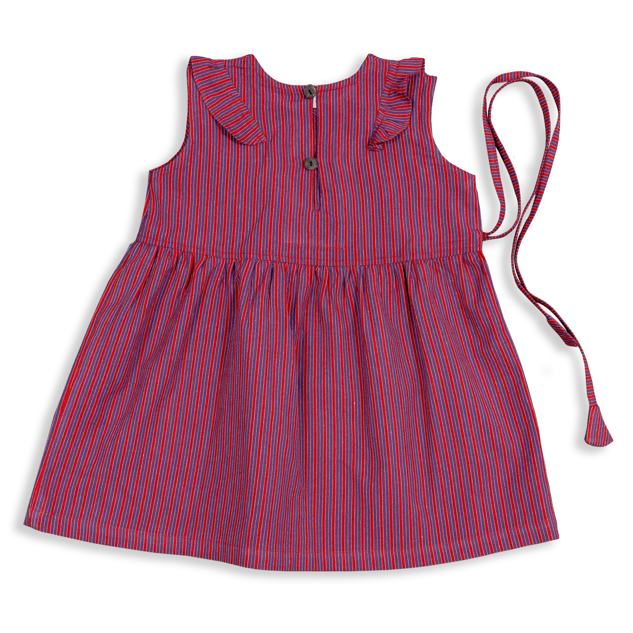 Add some whimsy to your child's closet with the Guras Summer Girl Dress by Kokroma. Crafted from 100% cotton, this dress is both lightweight and sleeveless, making it perfect for warm weather