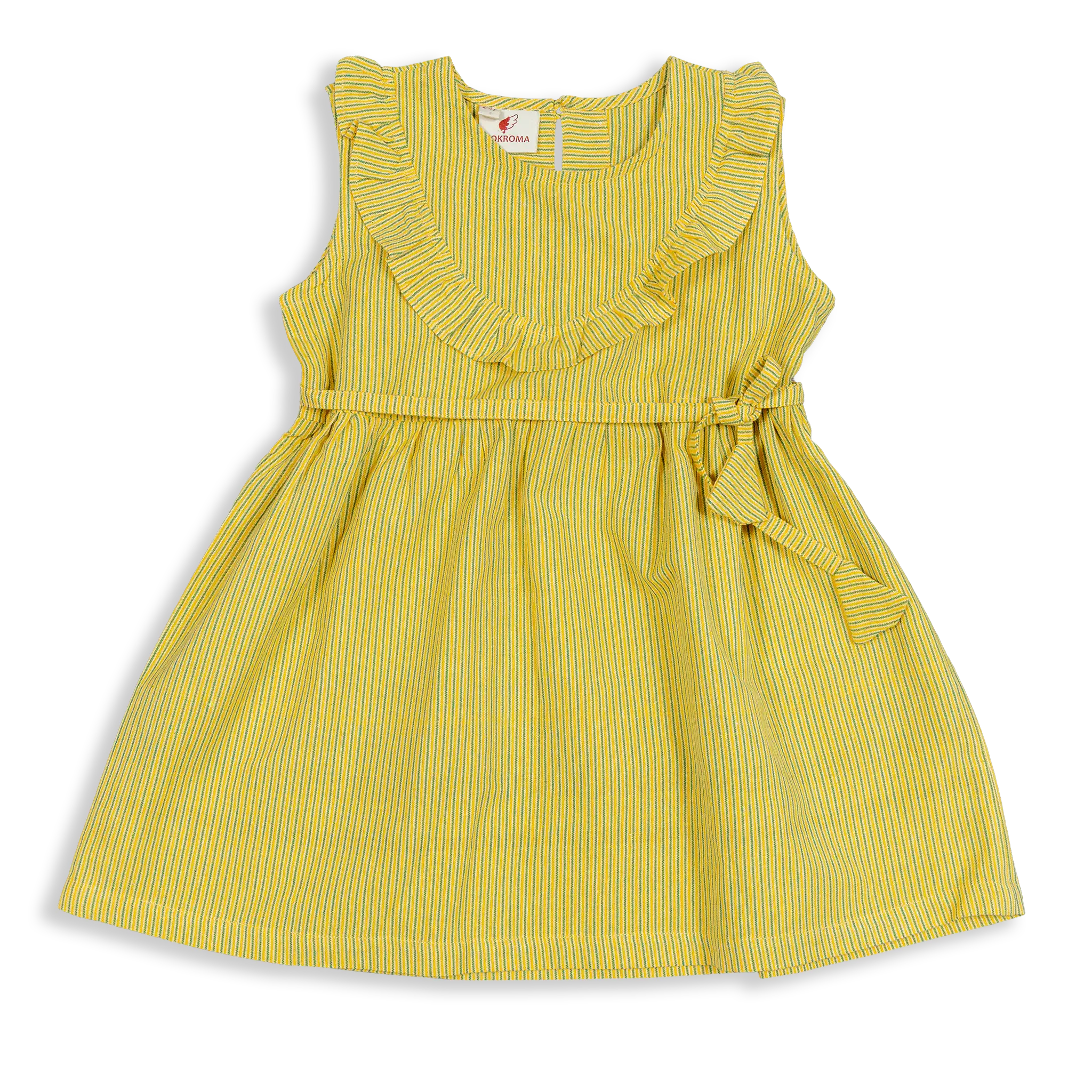 Add some whimsy to your child's closet with the Guras Summer Girl Dress by Kokroma. Crafted from 100% cotton, this dress is both lightweight and sleeveless, making it perfect for warm weather