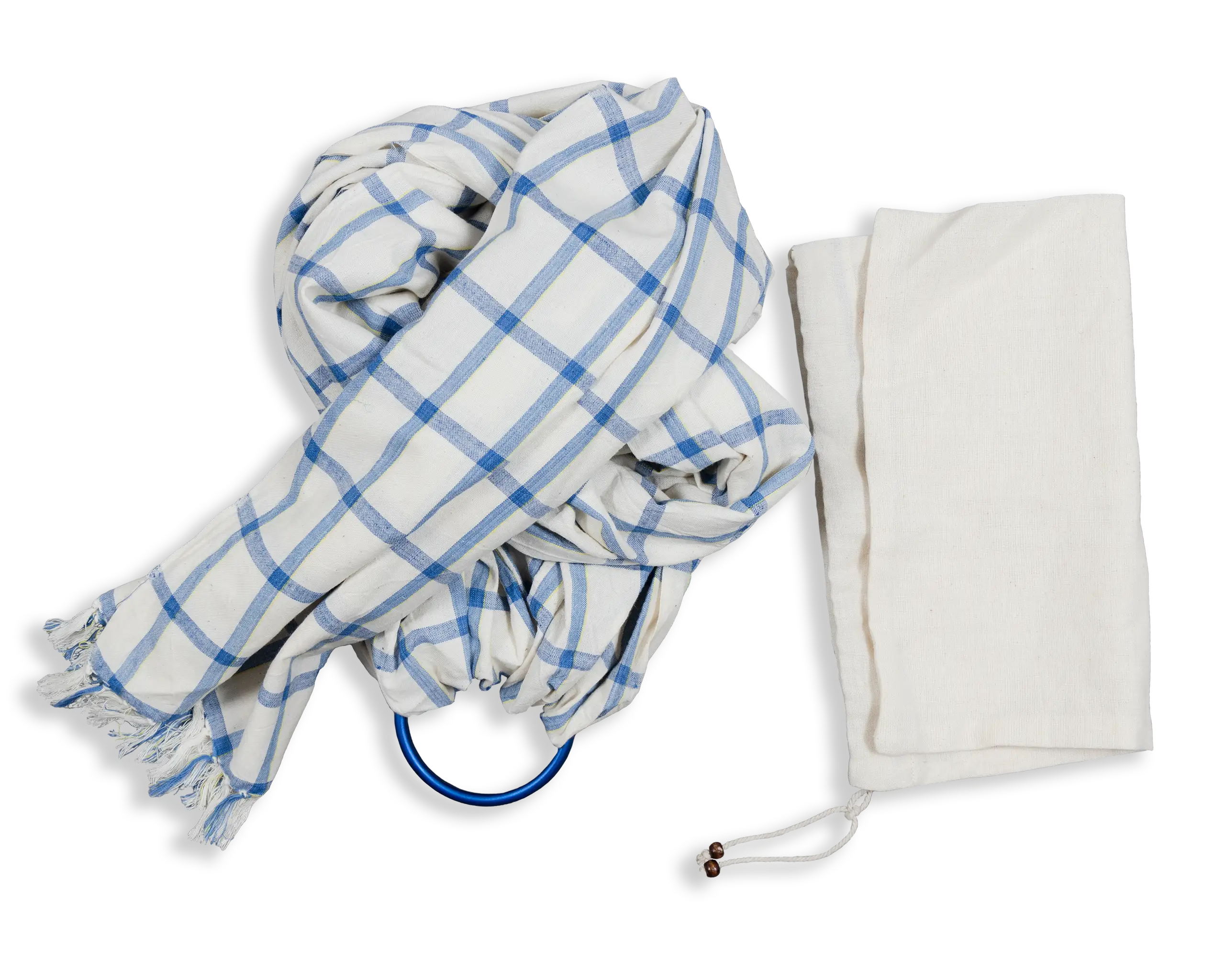 Experience effortless carrying with the Kokroma Ring Sling. Made with soft 100% cotton fabric and 32" (81cm) wide, this sling offers an adjustable fit for most body types to accommodate babies up to 10kg