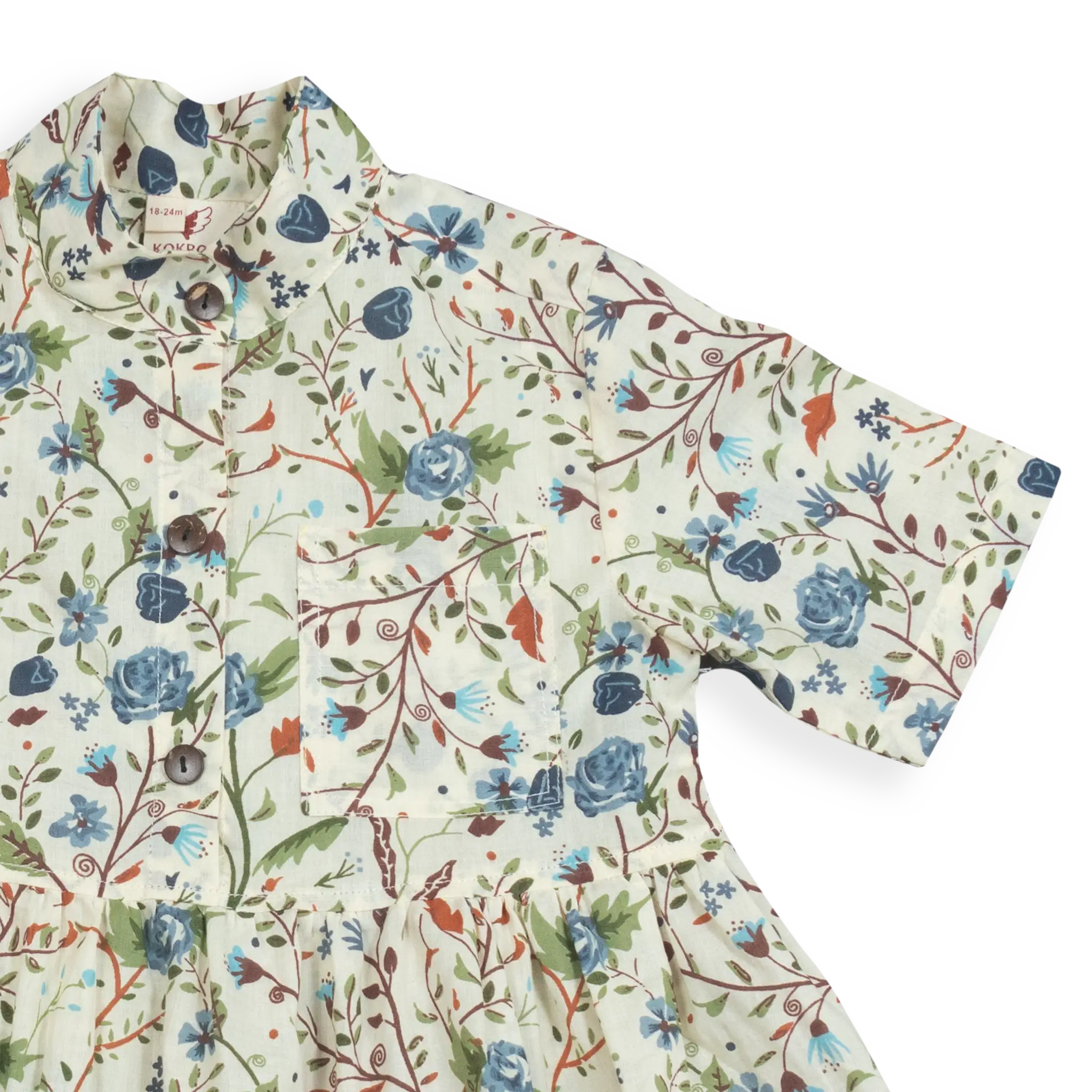 Kokroma Petal Princess Shirt Cotton Dress (1.5-5 Years)