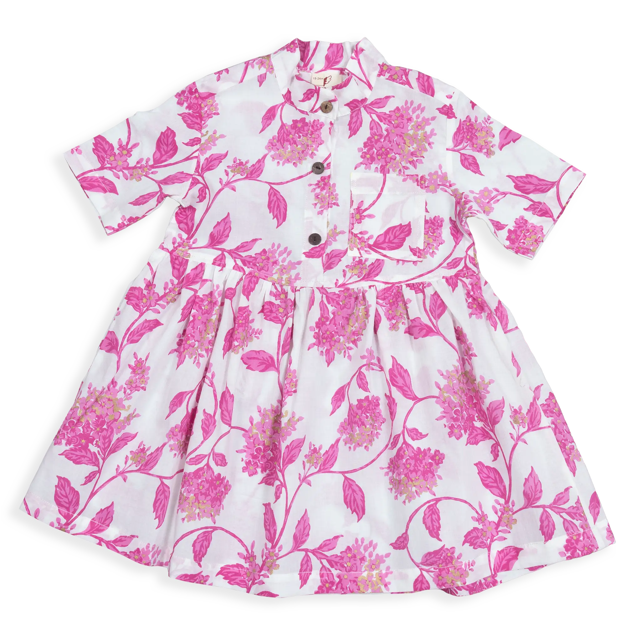 Kokroma Petal Princess Shirt Cotton Dress (1.5-5 Years)