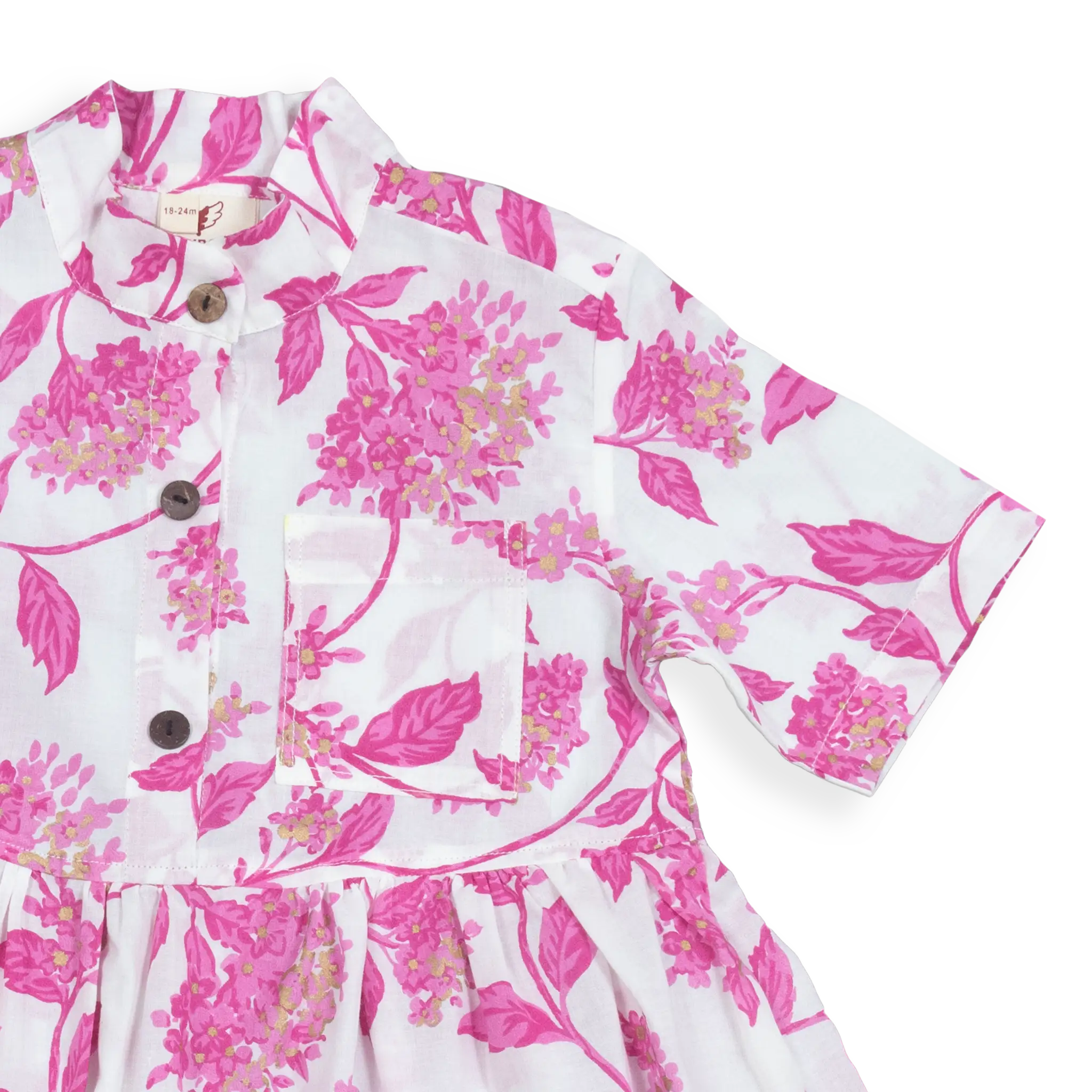 Kokroma Petal Princess Shirt Cotton Dress (1.5-5 Years)