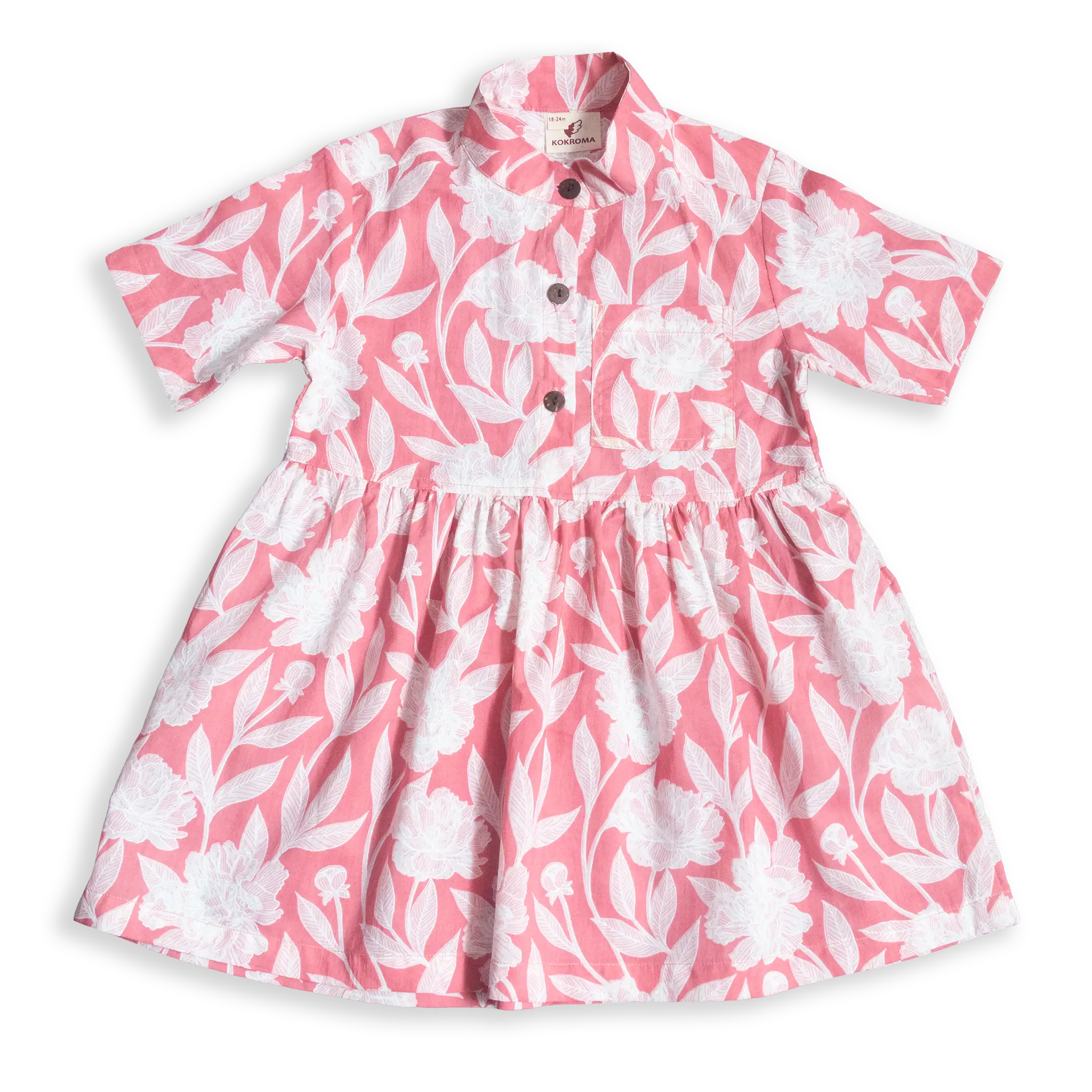 Kokroma Petal Princess Shirt Cotton Dress (1.5-5 Years)