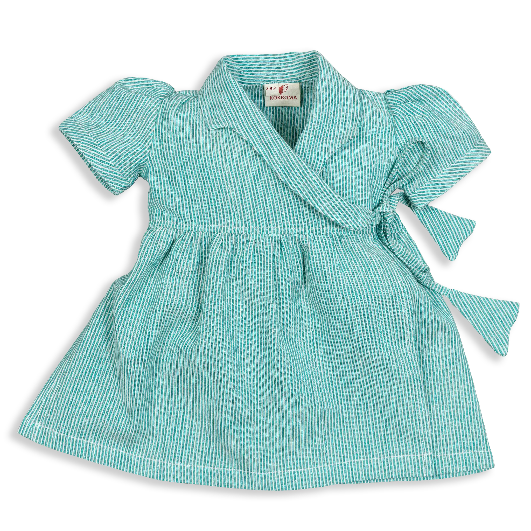 Our Princess Wrap Dress is a must-have for your little one's wardrobe. Made with 100% cotton, it's perfect for any occasion.