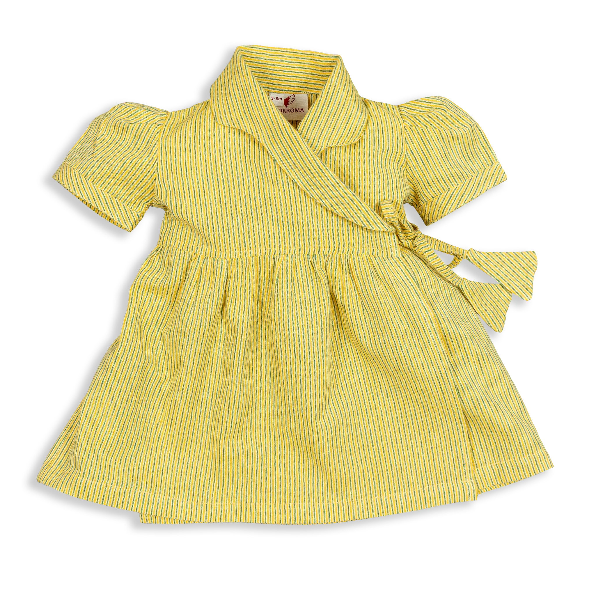 Our Princess Wrap Dress is a must-have for your little one's wardrobe. Made with 100% cotton, it's perfect for any occasion.