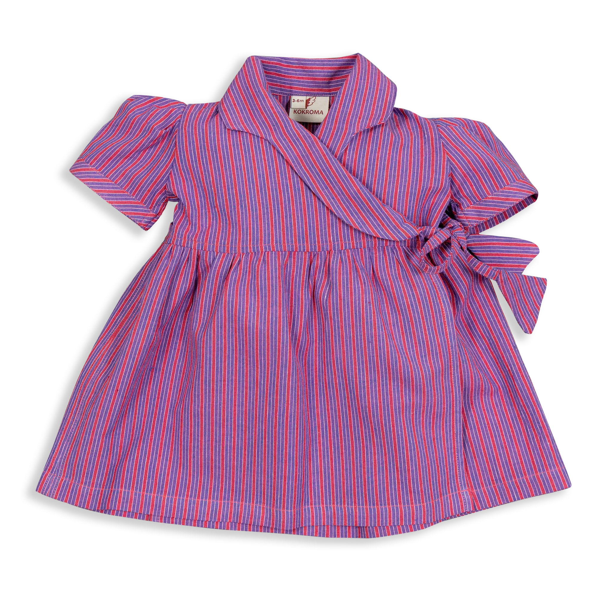 Our Princess Wrap Dress is a must-have for your little one's wardrobe. Made with 100% cotton, it's perfect for any occasion.