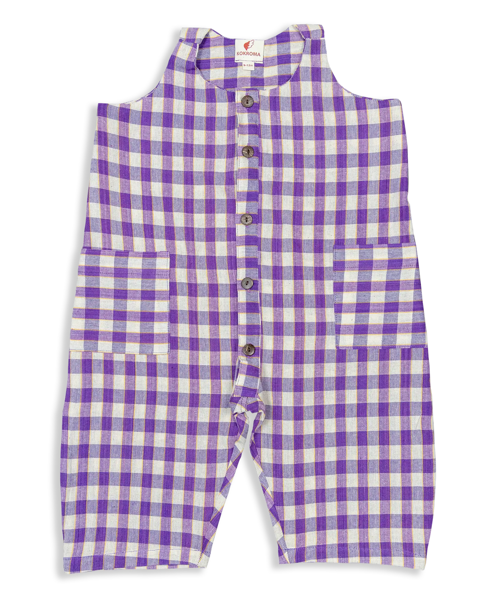 Children love soft, breathable cotton clothes! These Jumpsuit with buttons are made from woven fabrics which are unisex, simple yet cool to wear this summer. Our textiles are woven by inmates here in Nepal that provide an opportunity to generate income and support families back home.