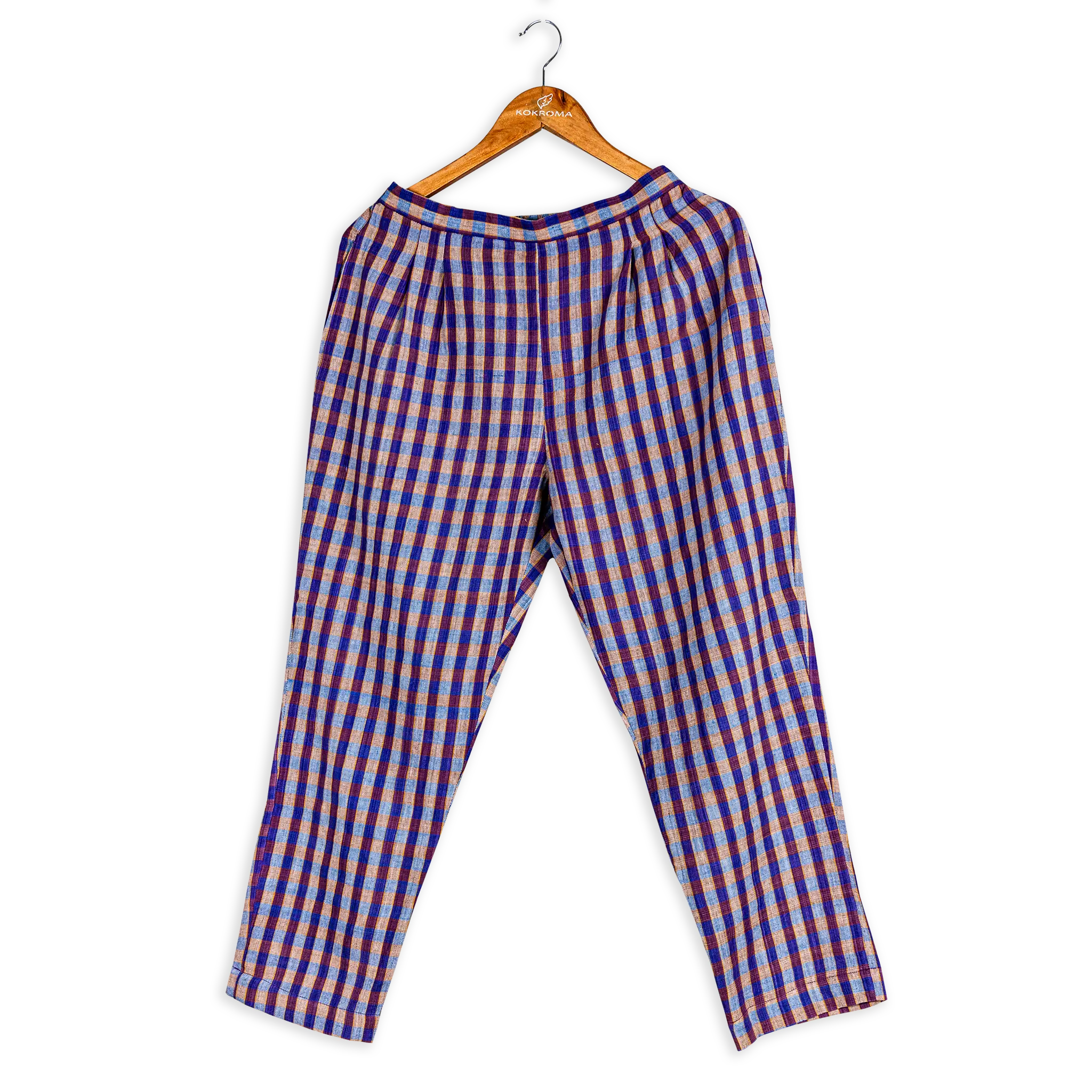 Women's Cotton Gingham Trousers