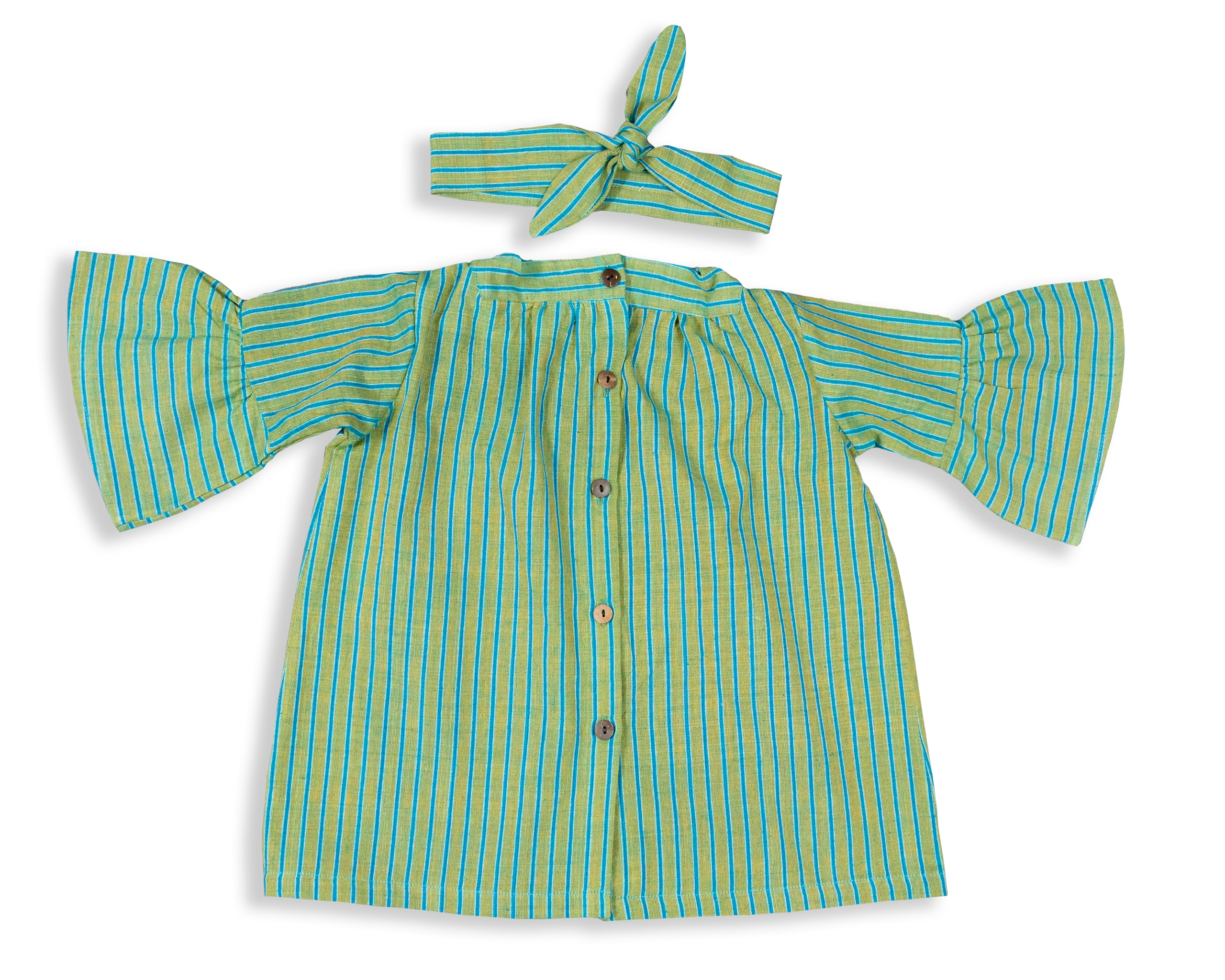 Buddies is a Tunic Style Dress that comes with mid length flared sleeves and a matching hairband. Perfect romp-around dress for those bright and breezy sunny days.