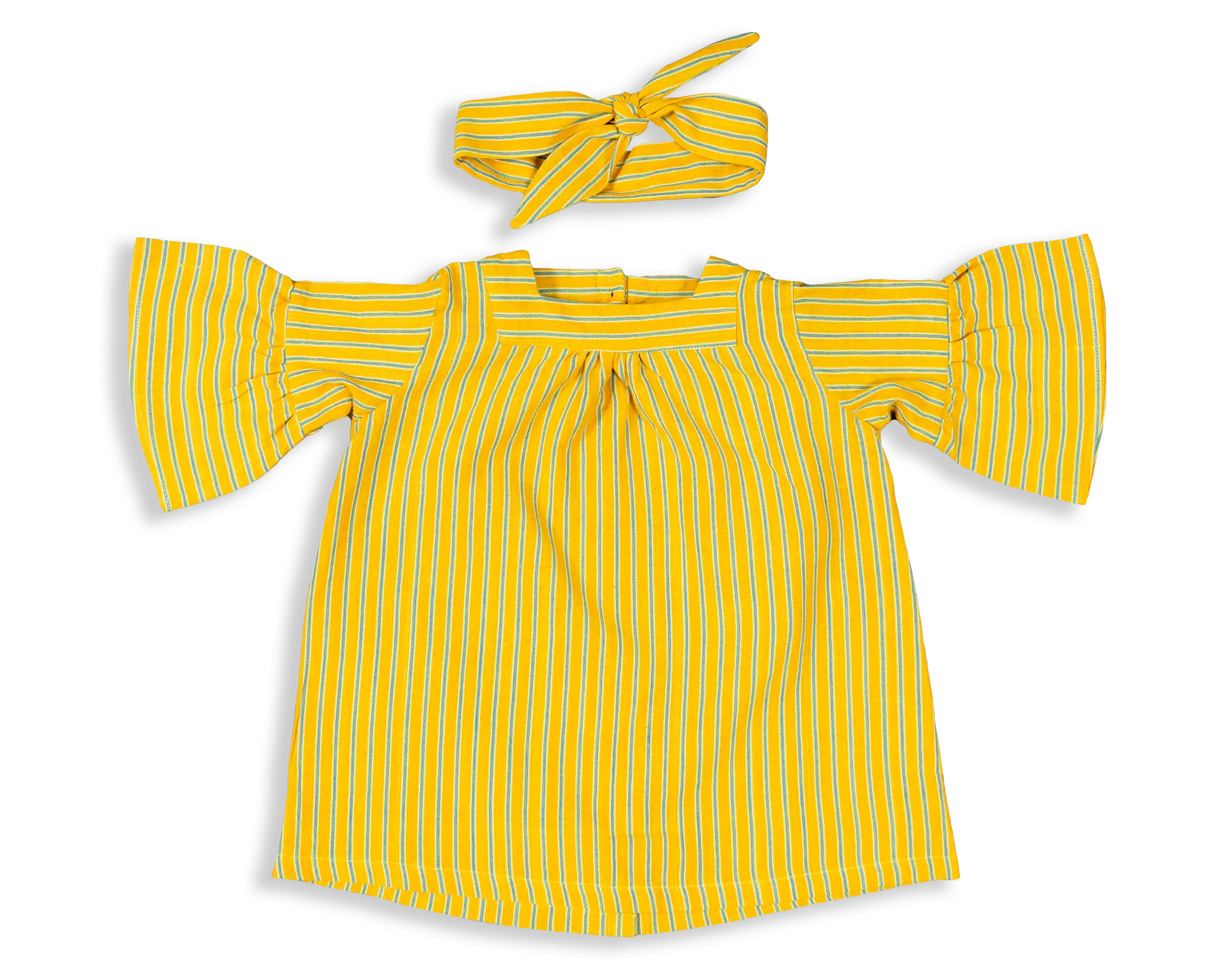 Buddies is a Tunic Style Dress that comes with mid length flared sleeves and a matching hairband. Perfect romp-around dress for those bright and breezy sunny days.