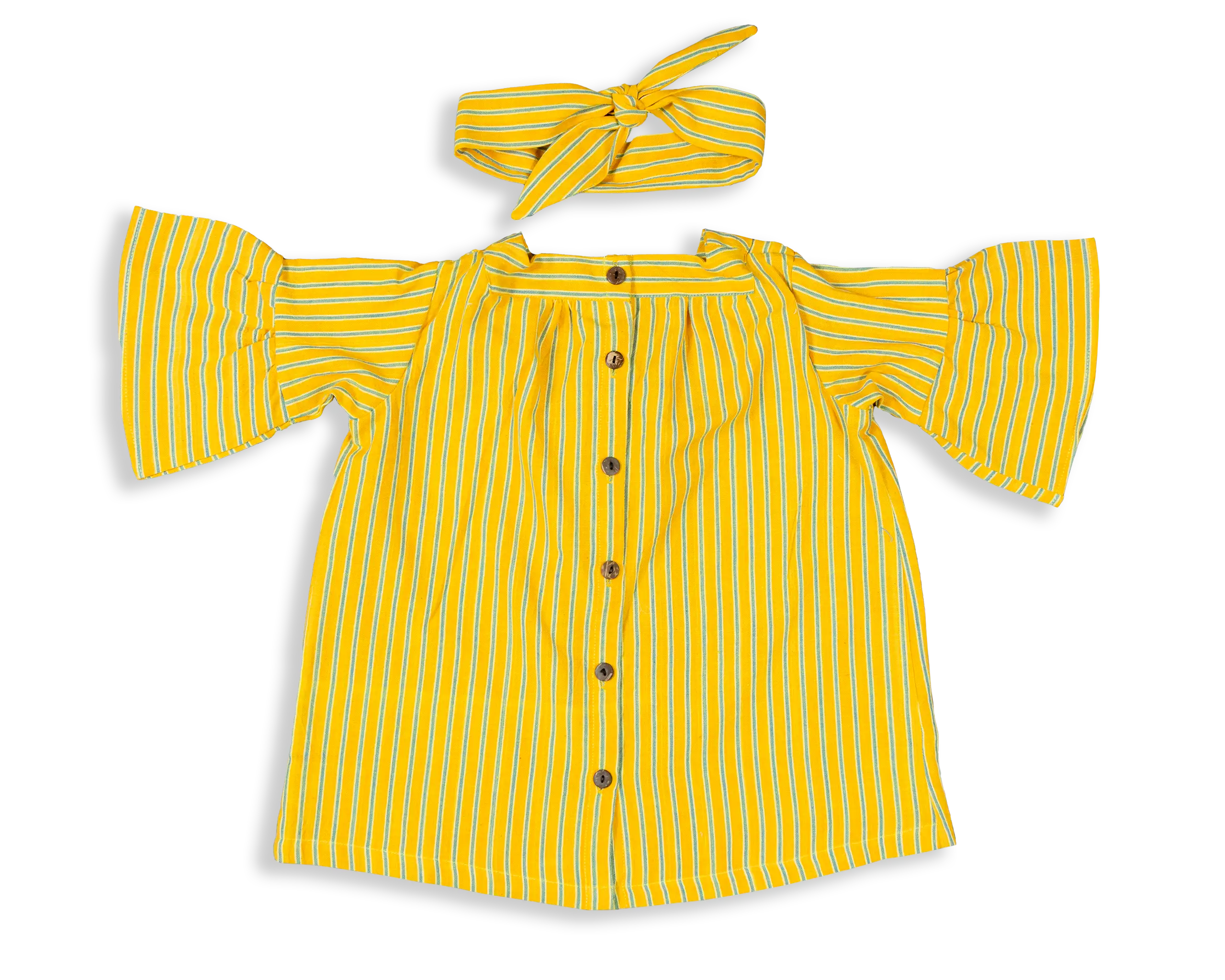 Buddies is a Tunic Style Dress that comes with mid length flared sleeves and a matching hairband. Perfect romp-around dress for those bright and breezy sunny days.